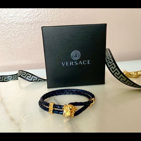Versace Jewelry - VERSACE BRACELET~MEDUSA BLACK LEATHER NEW IN THE BOX!, INCLUDES BLACK RETAIL BAG